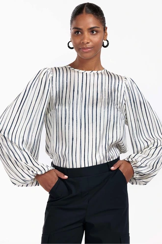 Studio Anneloes laurien satin blouse streep