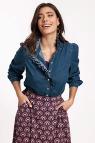 Studio Anneloes lia denim broderie blouse