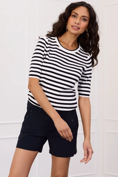 Studio Anneloes luna stripe short slv pullover