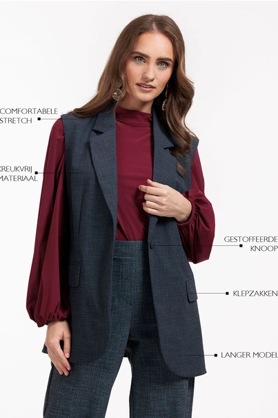 Studio Anneloes minte bnd dnm tweed gilet