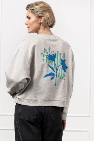 Studio Anneloes nina print sweater gemeleerd