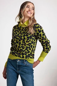 Studio Anneloes nino leopard pullover jaquard