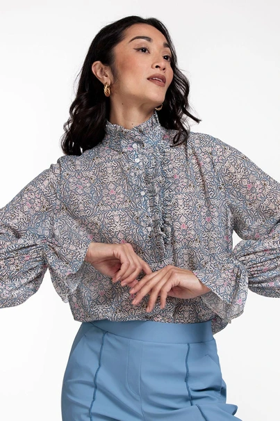 Studio Anneloes odette voile blouse ruffles
