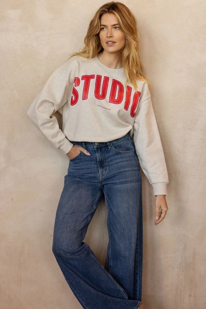 Studio Anneloes puck studio sweater gemeleerd