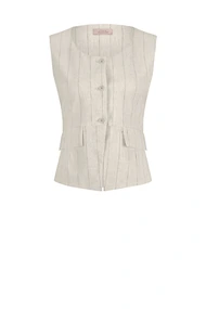 Studio Anneloes rebekka pinstripe gilet heavy