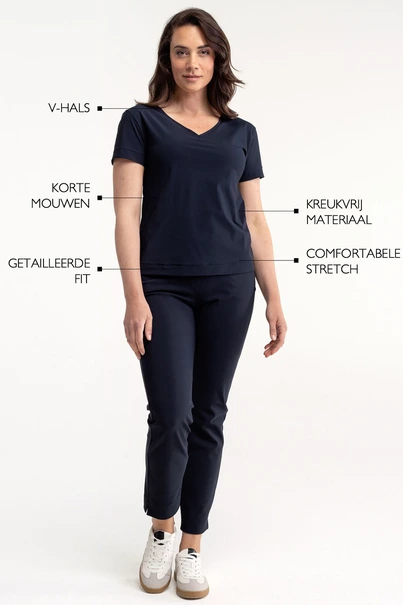 Studio Anneloes roller shirt v-hals medium tr.
