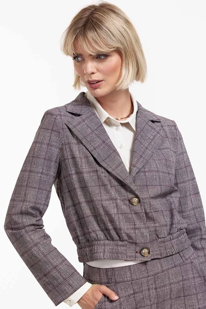 Studio Anneloes ruby check jacket heavy travel