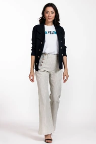Studio Anneloes sailor stripe trousers logo kn