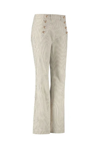 Studio Anneloes sailor stripe trousers logo kn