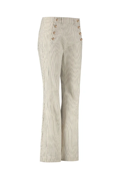 Studio Anneloes sailor stripe trousers logo kn
