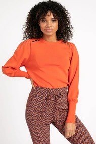 Studio Anneloes sasja button pullover fijnbrei