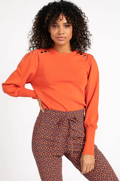 Studio Anneloes sasja button pullover fijnbrei