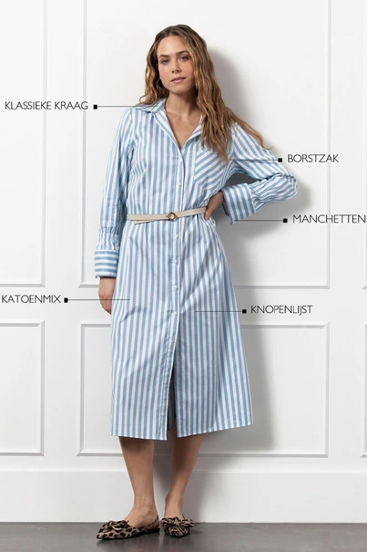 Studio Anneloes sef poplin stripe dress