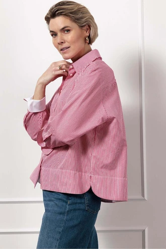 Studio Anneloes tamar poplin pinstripe blouse