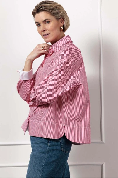 Studio Anneloes tamar poplin pinstripe blouse