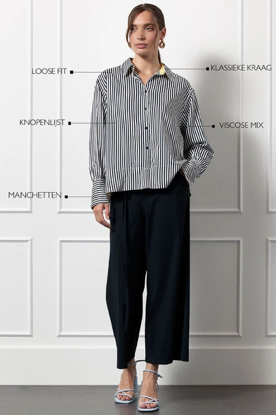 Studio Anneloes tamar stripe blouse contrast