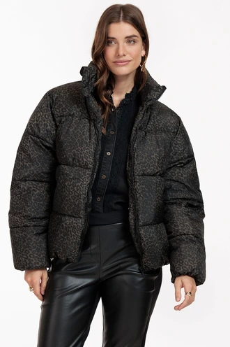 Studio Anneloes tanner puffer leopard jacket