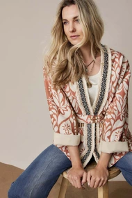 Summum 1s1121-11771 wrap jacket ikat