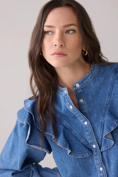 Summum 2s3265-5184 denim blouse