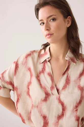 Summum 2s3281-12174 blouse ikat print
