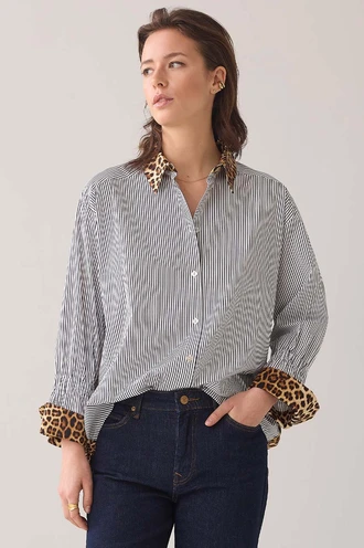 Summum 2s3283-11703 streep blouse leo