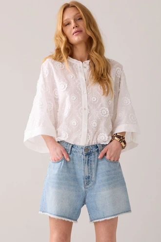 Summum 2s3286-12183 blouse 3d bloem