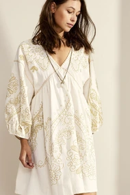 Summum 5s1450-11814 jurk borduur gold