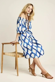 Summum 5s1457-11827 jurk ikat print