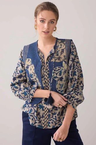 Summum 9s131-12212 gilet block print