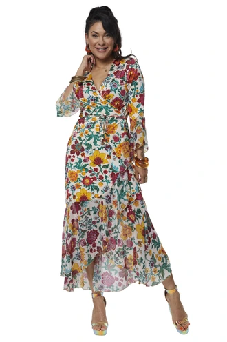 Tessa Koops indira dress dim white print