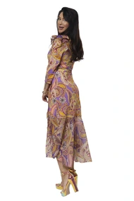 Tessa Koops rinda dress lang livorno print