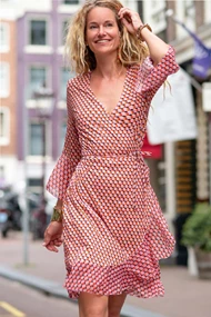 Tessa Koops zindia jurk momo print