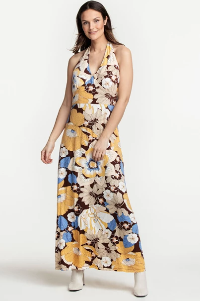 Tramontana d21-04-501 halter jurk bloem