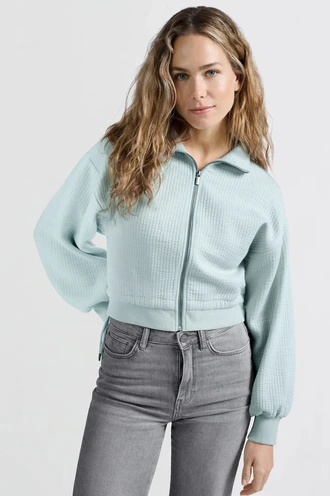 Yaya 01-109081-502 sweatvest ribbel