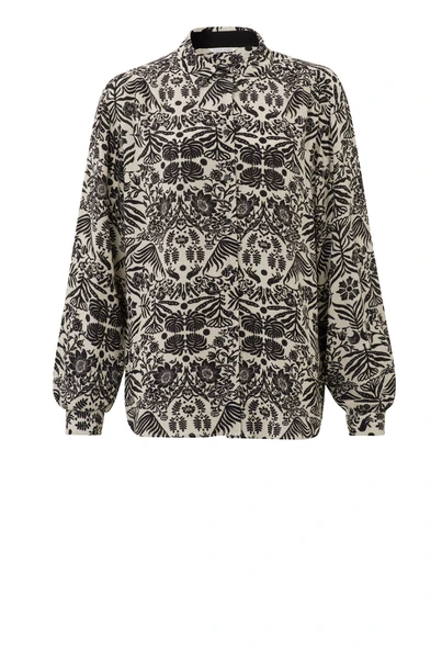 Yaya 01-201028-303 print blouse