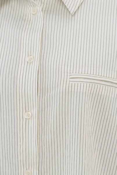 Yaya 01-201139-503 pinstripe blouse