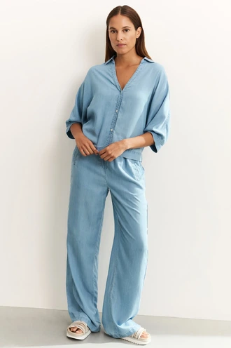 Yaya 01-301190-504 broek chambray