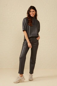 Yaya 01-309091-310 broek pu leather