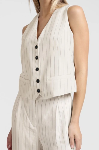 Yaya 01-521003-505 gilet pinstripe