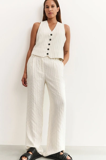 Yaya 01-521003-505 gilet pinstripe