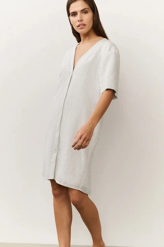 Yaya 01-601183-506 jurk streep v-h