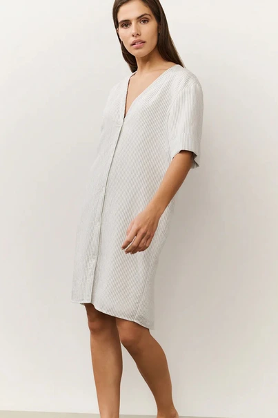Yaya 01-601183-506 jurk streep v-h