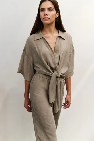 Yaya 01-701295-506 blouse top knoop