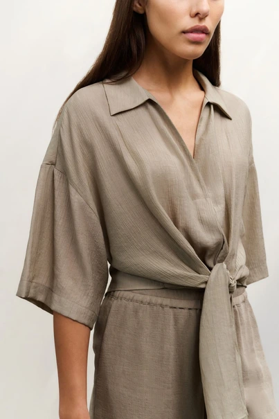 Yaya 01-701295-506 blouse top knoop
