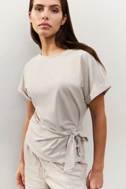 Yaya 01-709093-506 t-shirt knoop