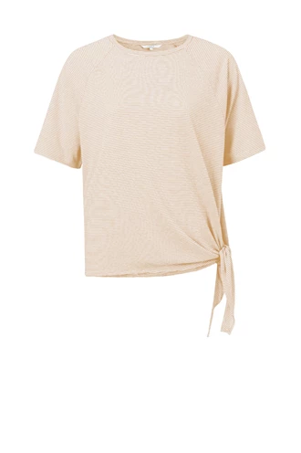 Yaya 191969-213 streep shirt knoop